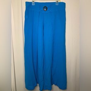 Asiri’s Treasures Split Leg Pants Beachy Turquoise Color Medium